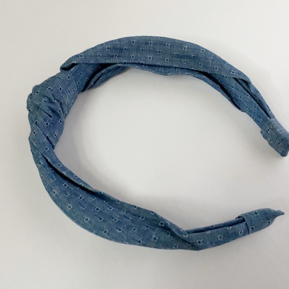 Denim Knotted Headband NWT - Picture 2 of 3
